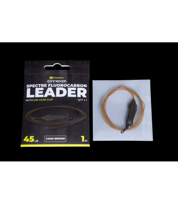 Ridgemonkey Spectre Fluorocarbon Uni Lead Clip Camo Brown