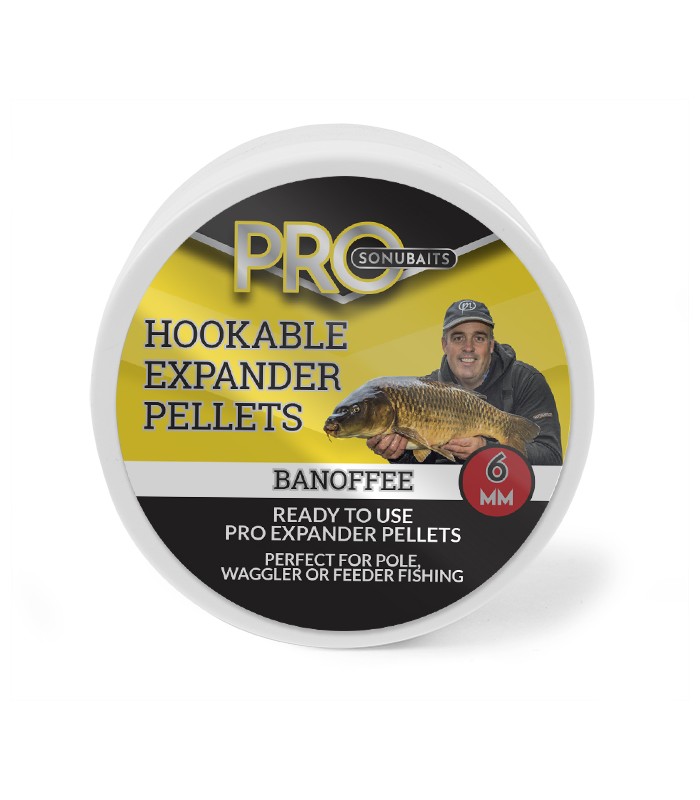 SONUBAITS PRO HOOKABLE EXPANDER PELLETS banoffee 6mm