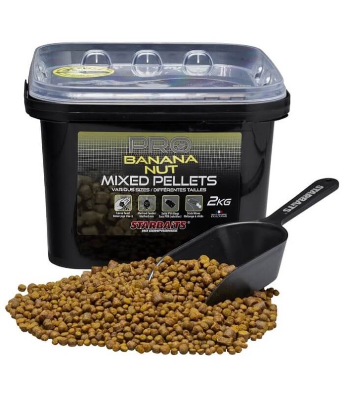 Starbaits Pro Banana Nut Pellets Mixed 2kg