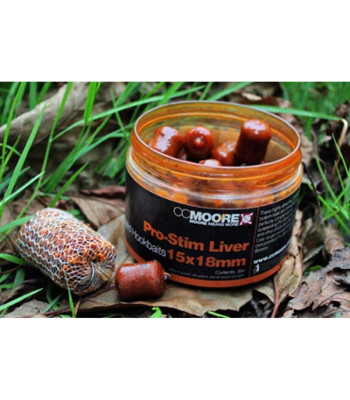 CCMoore Pro-Stim Liver Glugged Hookbaits 15/18mm
