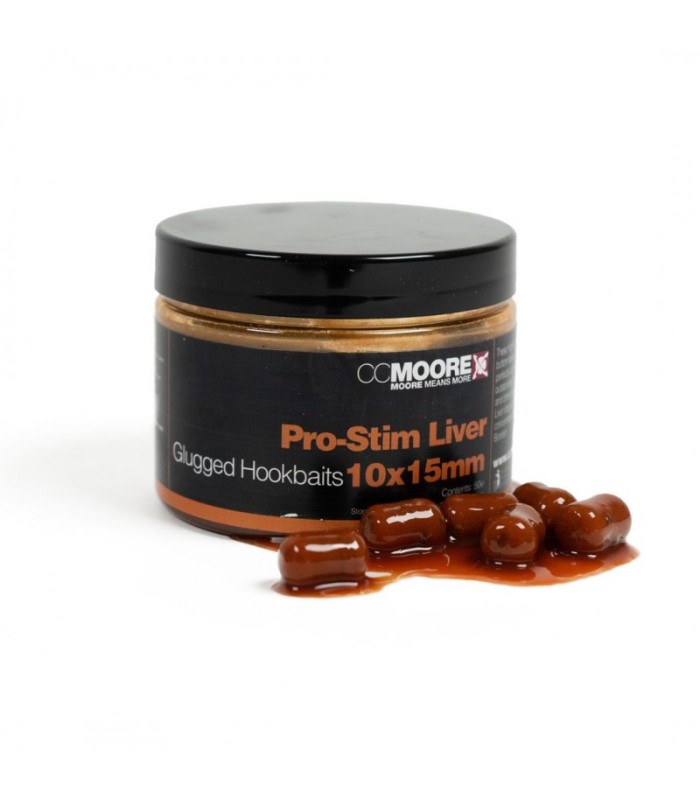 CCMoore Pro-Stim Liver Glugged Hookbaits 10/15mm
