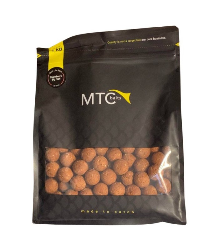 MTC Shelf Life Boiles Strawberry Big Fish 20mm 1kg
