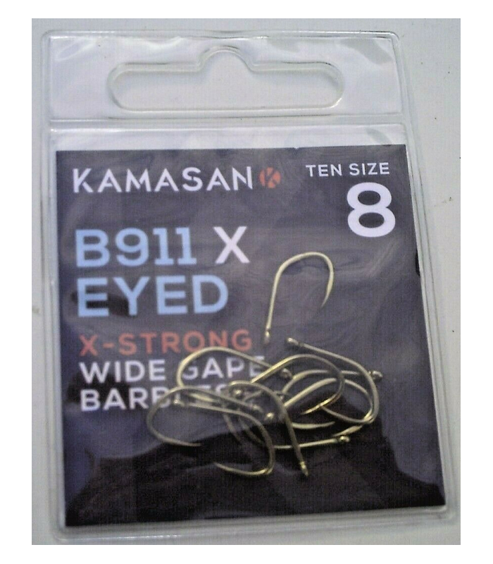 Kamasan Hooks B911 Eyed X-Strong size: 08
