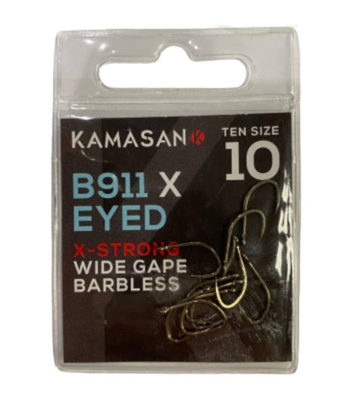 Kamasan Hooks B911 Eyed X-Strong size: 10