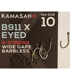 Kamasan Hooks B911 Eyed X-Strong size: 10