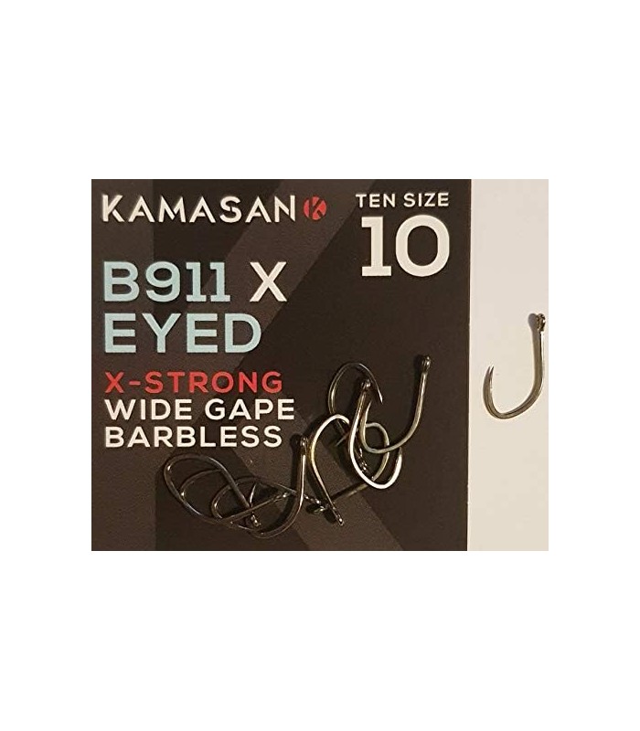 Kamasan Hooks B911 Eyed X-Strong size: 10