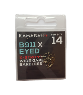 Kamasan Hooks B911 Eyed X-Strong size: 14