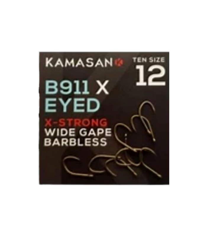 Kamasan Hooks B911 Eyed X-Strong size: 12