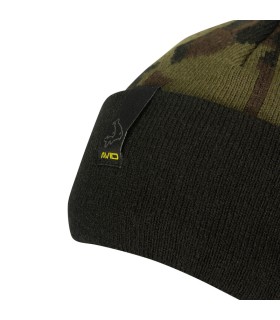 Avid Carp Black and Camo Bobble Hat