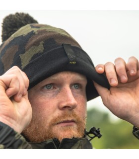 Avid Carp Black and Camo Bobble Hat