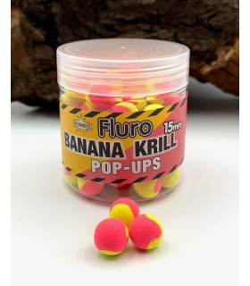 Dynamite Baits Fluro Two Tone Pop-Ups Krill & Banana 15mm