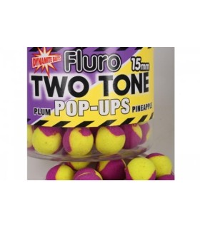 Dynamite Baits Fluro Two Tone Pop-Ups Plum & Pineapple 15mm