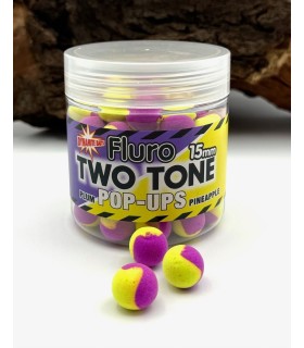 Dynamite Baits Fluro Two Tone Pop-Ups Plum & Pineapple 15mm
