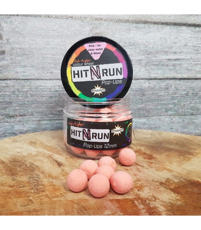 Dynamite Baits Hit n" Run Pop Ups Pink 12mm