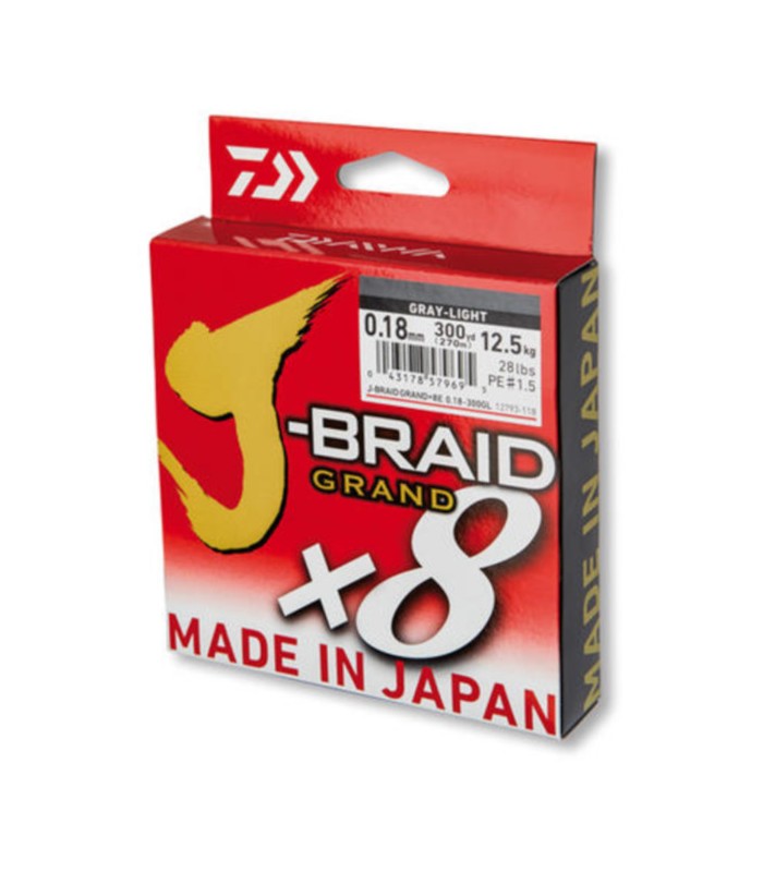 Daiwa J-Braid X8 Grand 0,42mm 270mt Grey