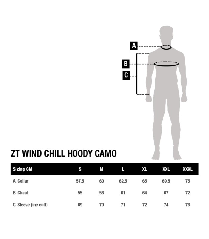 Nash ZT Wind Chill Hoody Camo tg.M