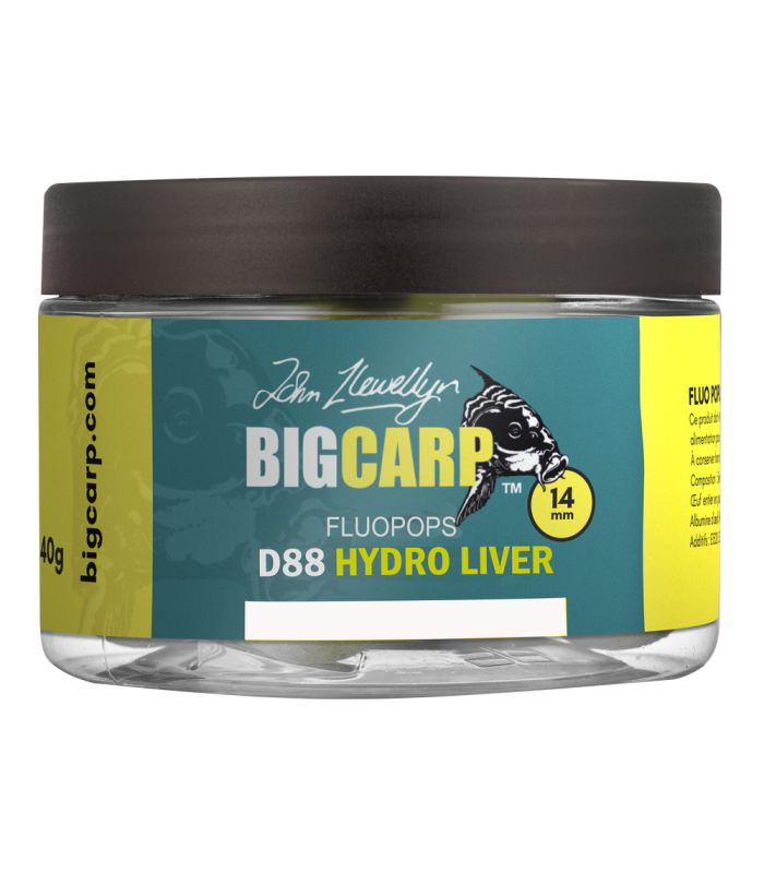 Big Carp Fluopops D88 Hydro Liver 16mm White