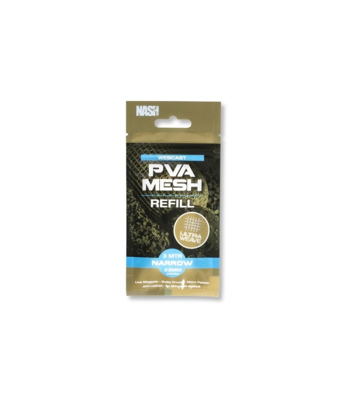 Nash Webcast PVA Mesh Refill Narrow Ultra Weave 23mm