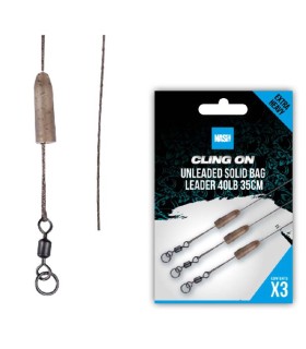 Nash Ready Tied Leadcore Solid Bag Leader 40lb 35cm