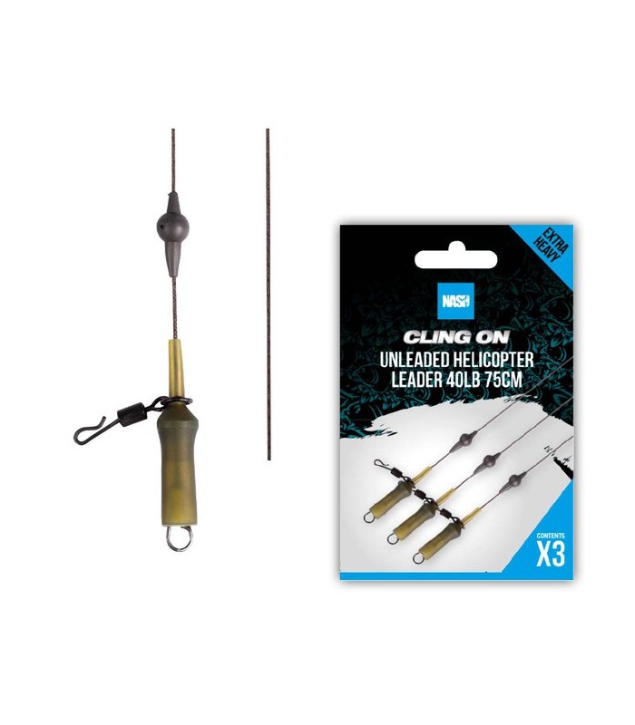 Nash Ready Tied Helicopter Leader 40lb 75cm