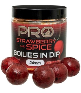 Starbaits Pro Strawberry Spice Boiles in Dip 20mm