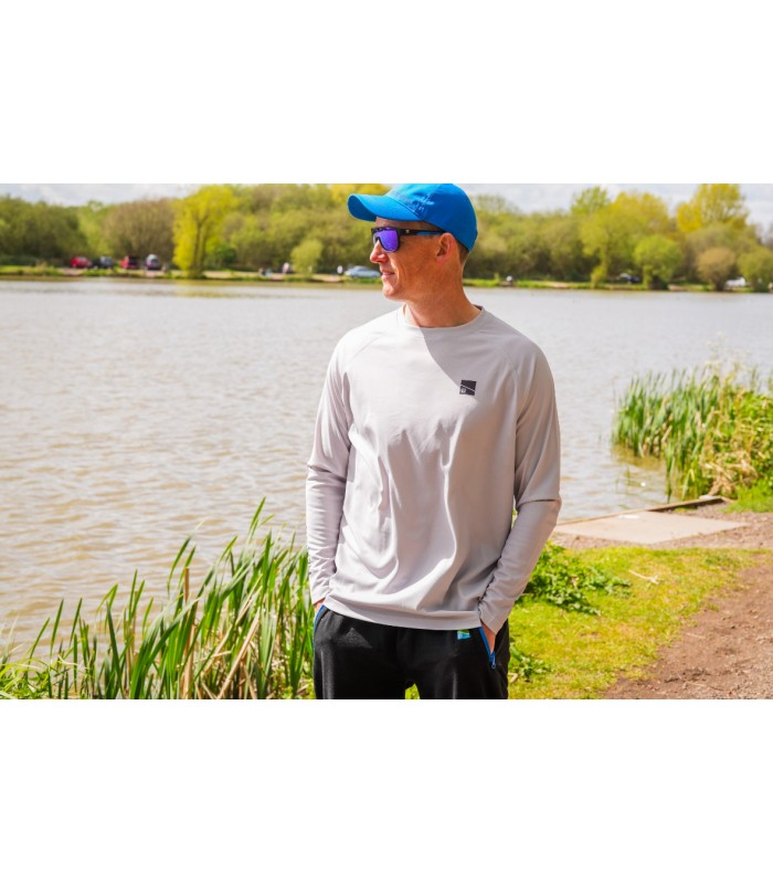 Preston Grey Performance Sun Shirt UPF-40 tg.XL