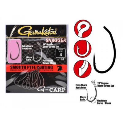 Gamakatsu Snagger Hi Carbon Size:4