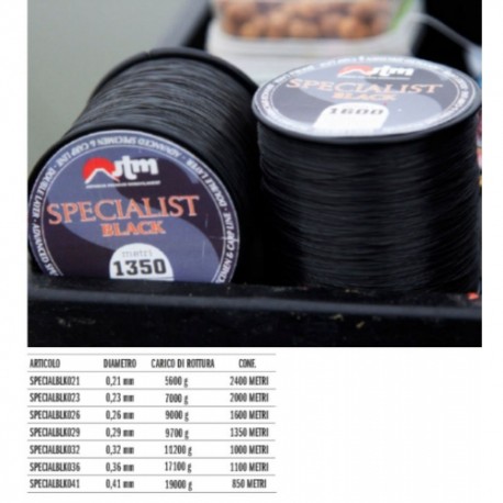 Jtm Specialist Black Monofilo O,23mm 2000mt