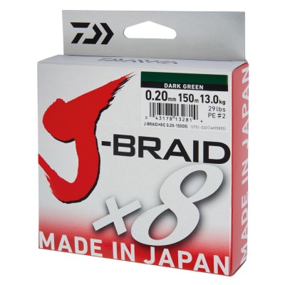 DAIWA J-BRAID X8 0,51mm 150mt Dark Green (made in japan)