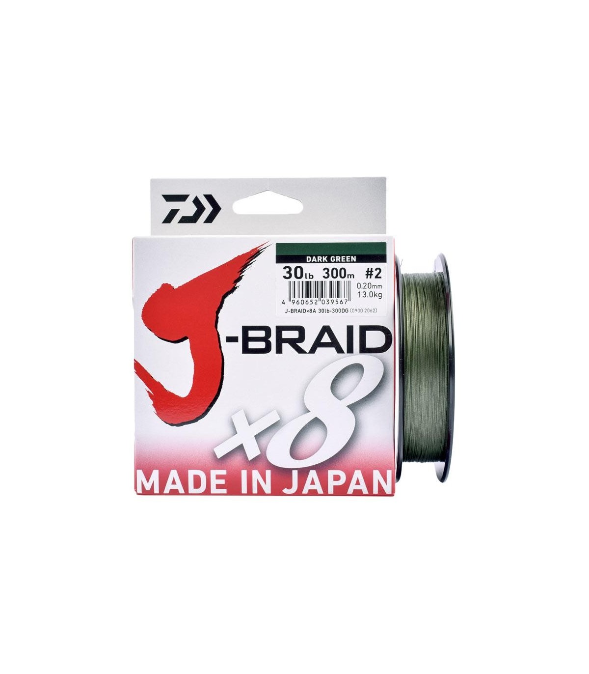 DAIWA J-BRAID X8 0,35mm 300mt Dark Green (made in japan)