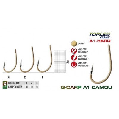 GAMAKATSU AMO G-CARP A1 SUPER COATED CAMO SAND size 2