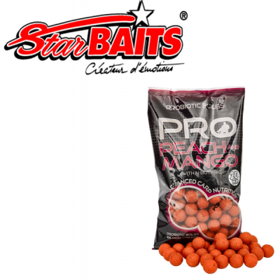 Starbaits Pro Peach & Mango Boiles 20mm 800gr