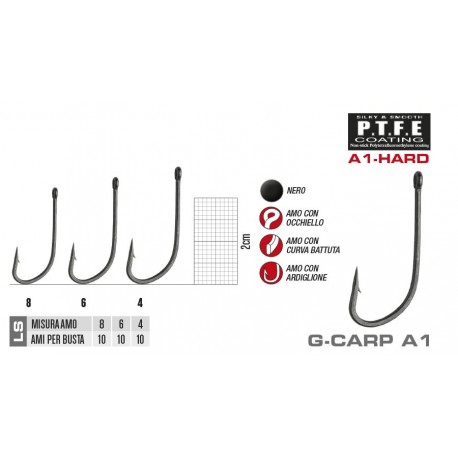 GAMAKATSU AMO G-CARP A1 LONG SHANK size:8