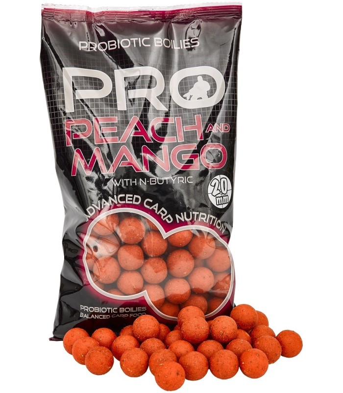 Starbaits Pro Peach & Mango Boiles 20mm 800gr